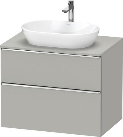 Console vanity unit wall-mounted, DE4967010070000 Concrete grey Matt, Decor, Handle Chrome