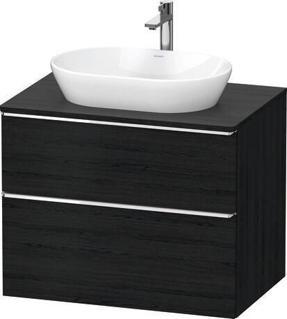 Console vanity unit wall-mounted, DE4967010160000 Black oak Matt, Decor, Handle Chrome