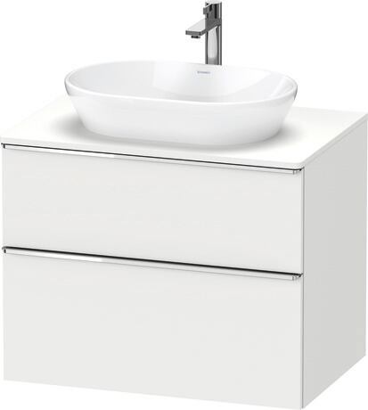 Console vanity unit wall-mounted, DE4967010180000 White Matt, Decor, Handle Chrome