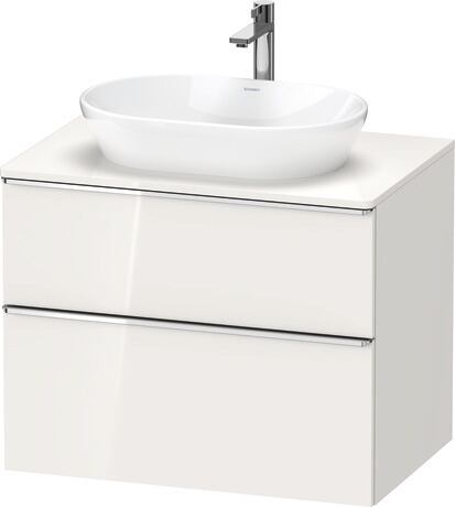 Console vanity unit wall-mounted, DE4967010220000 White High Gloss, Decor, Handle Chrome