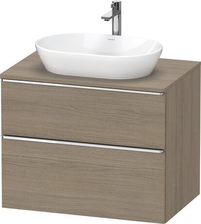 Console vanity unit wall-mounted, DE4967010350000 Oak terra Matt, Decor, Handle Chrome