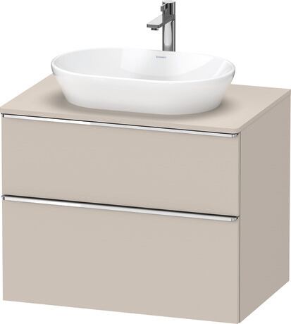 Console vanity unit wall-mounted, DE4967010910000 taupe Matt, Decor, Handle Chrome