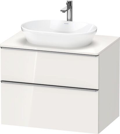 Console vanity unit wall-mounted, DE4967070220000 White High Gloss, Decor, Handle Stainless steel