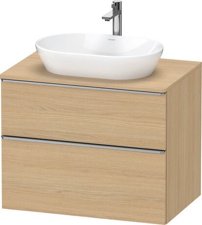 Console vanity unit wall-mounted, DE4967070300000 Natural oak Matt, Decor, Handle Stainless steel