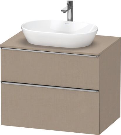 Console vanity unit wall-mounted, DE4967070750000 Linen Matt, Decor, Handle Stainless steel