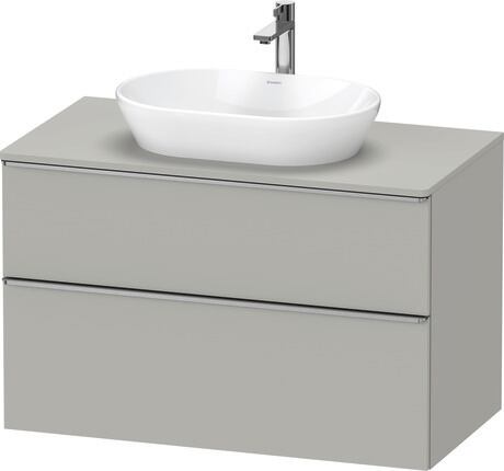 Console vanity unit wall-mounted, DE4968070070000 Concrete grey Matt, Decor, Handle Stainless steel