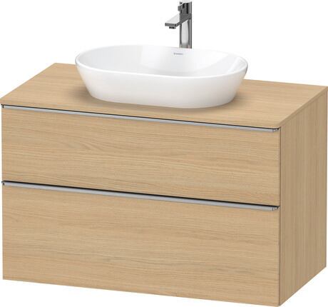 Console vanity unit wall-mounted, DE4968070300000 Natural oak Matt, Decor, Handle Stainless steel