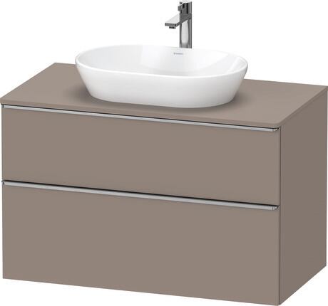 Console vanity unit wall-mounted, DE4968070430000 Basalte Matt, Decor, Handle Stainless steel