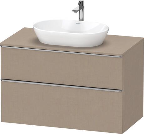 Console vanity unit wall-mounted, DE4968070750000 Linen Matt, Decor, Handle Stainless steel