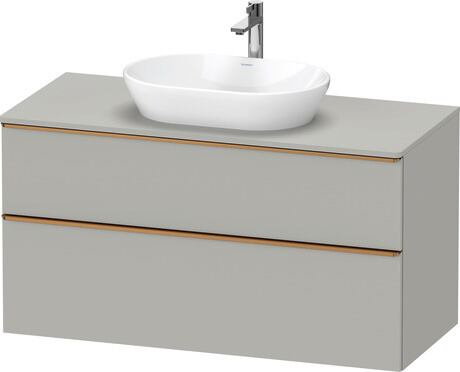 Console vanity unit wall-mounted, DE4969004070000 Concrete grey Matt, Decor, Handle Bronze