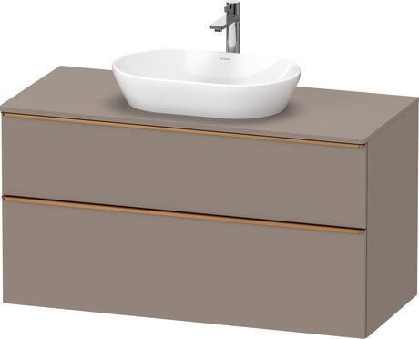 Console vanity unit wall-mounted, DE4969004430000 Basalte Matt, Decor, Handle Bronze