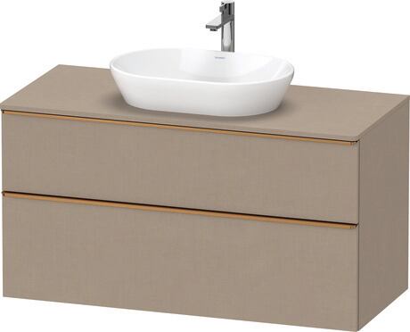 Console vanity unit wall-mounted, DE4969004750000 Linen Matt, Decor, Handle Bronze