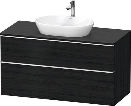 Console vanity unit wall-mounted, DE4969010160000 Black oak Matt, Decor, Handle Chrome