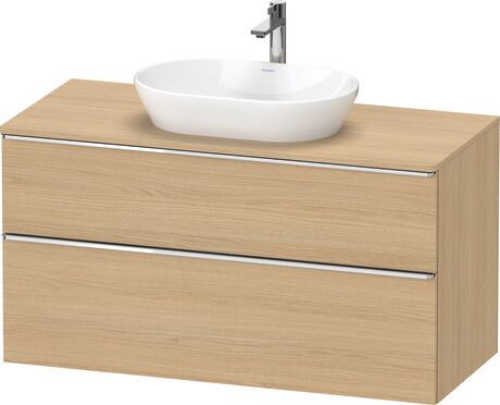 Console vanity unit wall-mounted, DE4969010300000 Natural oak Matt, Decor, Handle Chrome