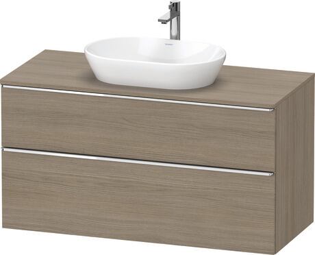 Console vanity unit wall-mounted, DE4969010350000 Oak terra Matt, Decor, Handle Chrome