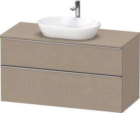 Console vanity unit wall-mounted, DE4969070750000 Linen Matt, Decor, Handle Stainless steel