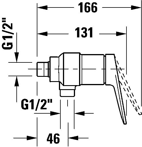 Einhebel-Brausemischer Aufputz, WA4230000