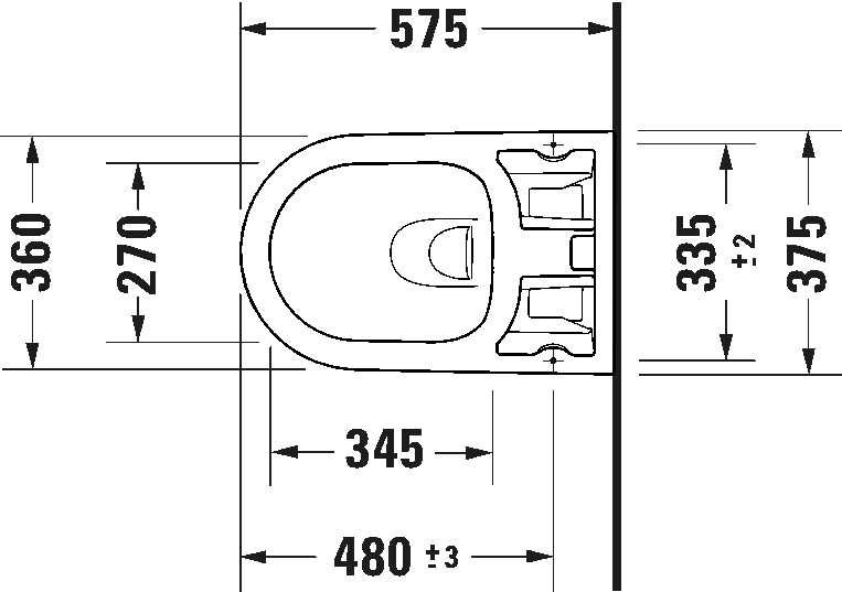 Toilet wall-mounted for shower toilet seat, 250209