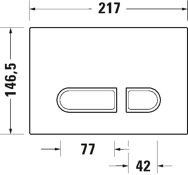 Mechanical actuator plate for WC, WD5011