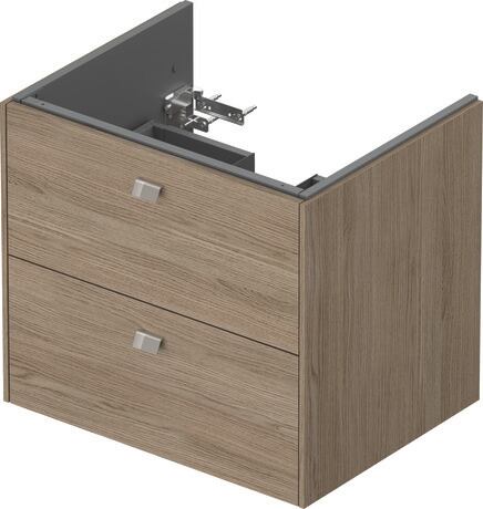 Vanity unit wall-mounted, BR410101035 Oak terra Matt, Decor, Handle Chrome