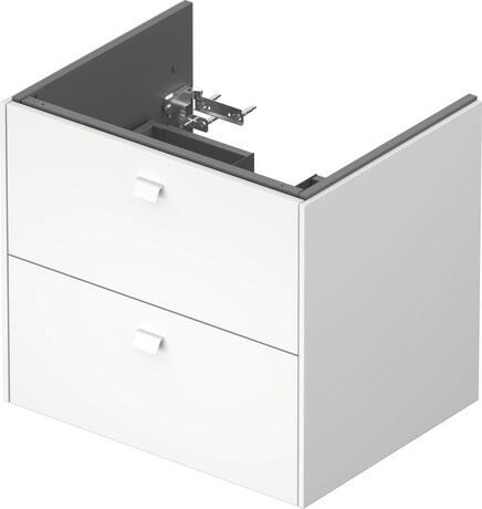 Vanity unit wall-mounted, BR410101818 White Matt, Decor, Handle White