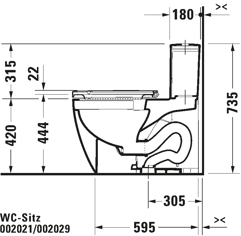 One-piece toilet set, D46010