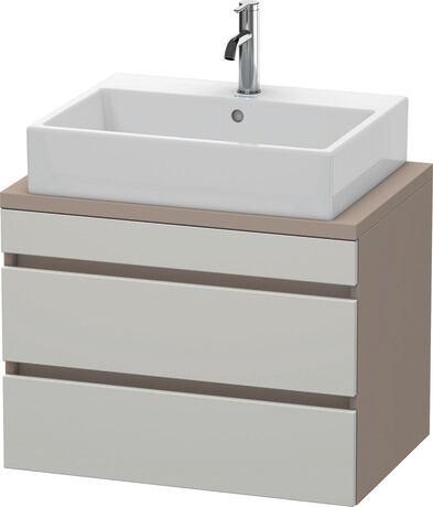 Console vanity unit wall-mounted, DS530600743 Front: Concrete grey Matt, Decor, Corpus: Basalte Matt, Decor