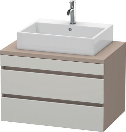 Console vanity unit wall-mounted, DS531700743 Front: Concrete grey Matt, Decor, Corpus: Basalte Matt, Decor