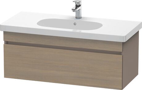 Vanity unit wall-mounted, DS638503543 Front: Oak terra Matt, Decor, Corpus: Basalte Matt, Decor