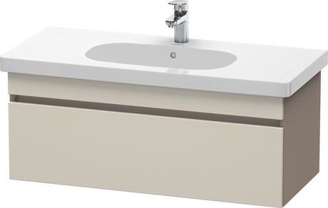 Vanity unit wall-mounted, DS638509143 Front: taupe Matt, Decor, Corpus: Basalte Matt, Decor