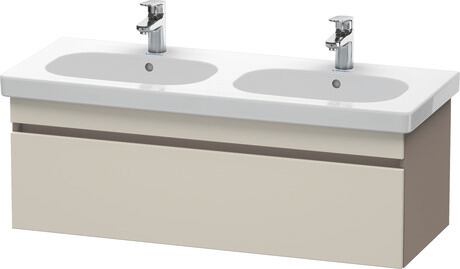 Vanity unit wall-mounted, DS638609143 Front: taupe Matt, Decor, Corpus: Basalte Matt, Decor