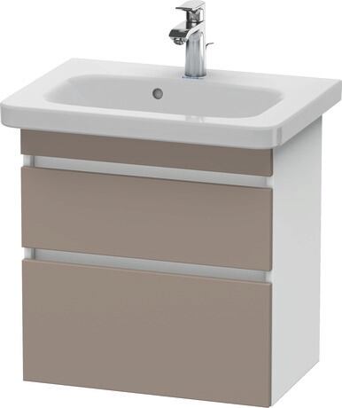 Vanity unit wall-mounted, DS647904318 Front: Basalte Matt, Decor, Corpus: White Matt, Decor