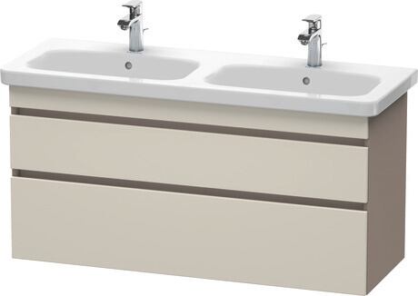 Vanity unit wall-mounted, DS649809143 Front: taupe Matt, Decor, Corpus: Basalte Matt, Decor