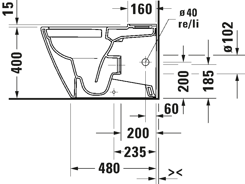 Toilet close-coupled, 200209