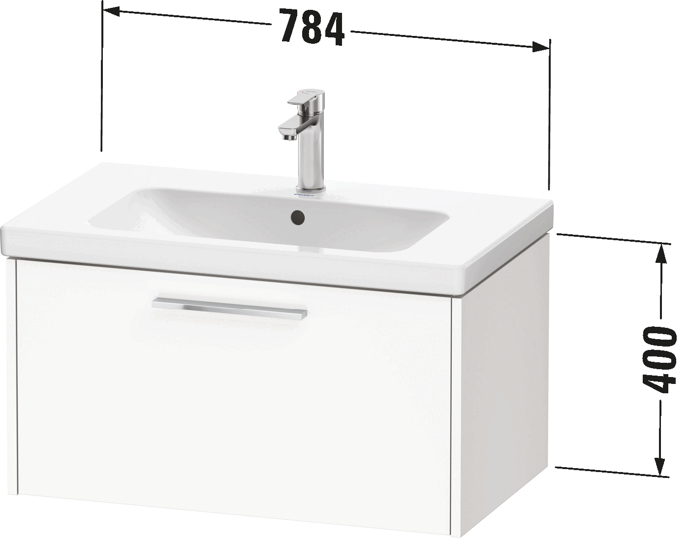 Vanity unit wall-mounted, DC4667