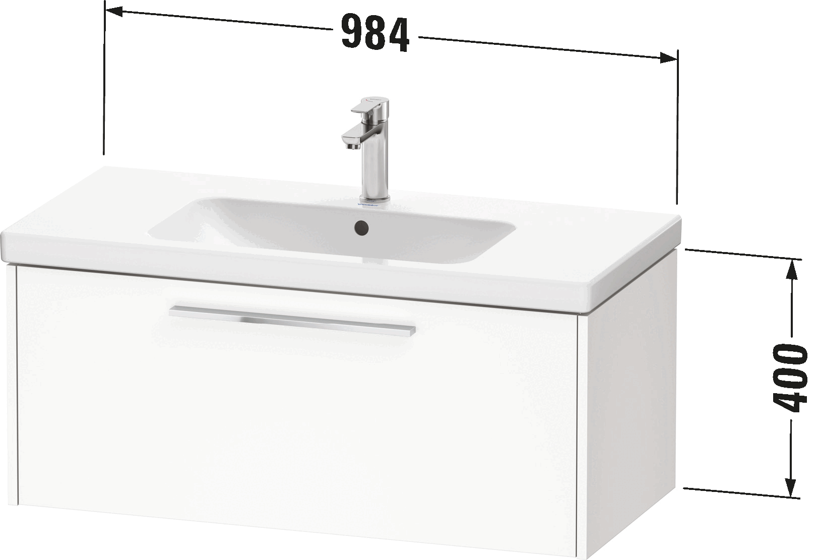 Vanity unit wall-mounted, DC4668