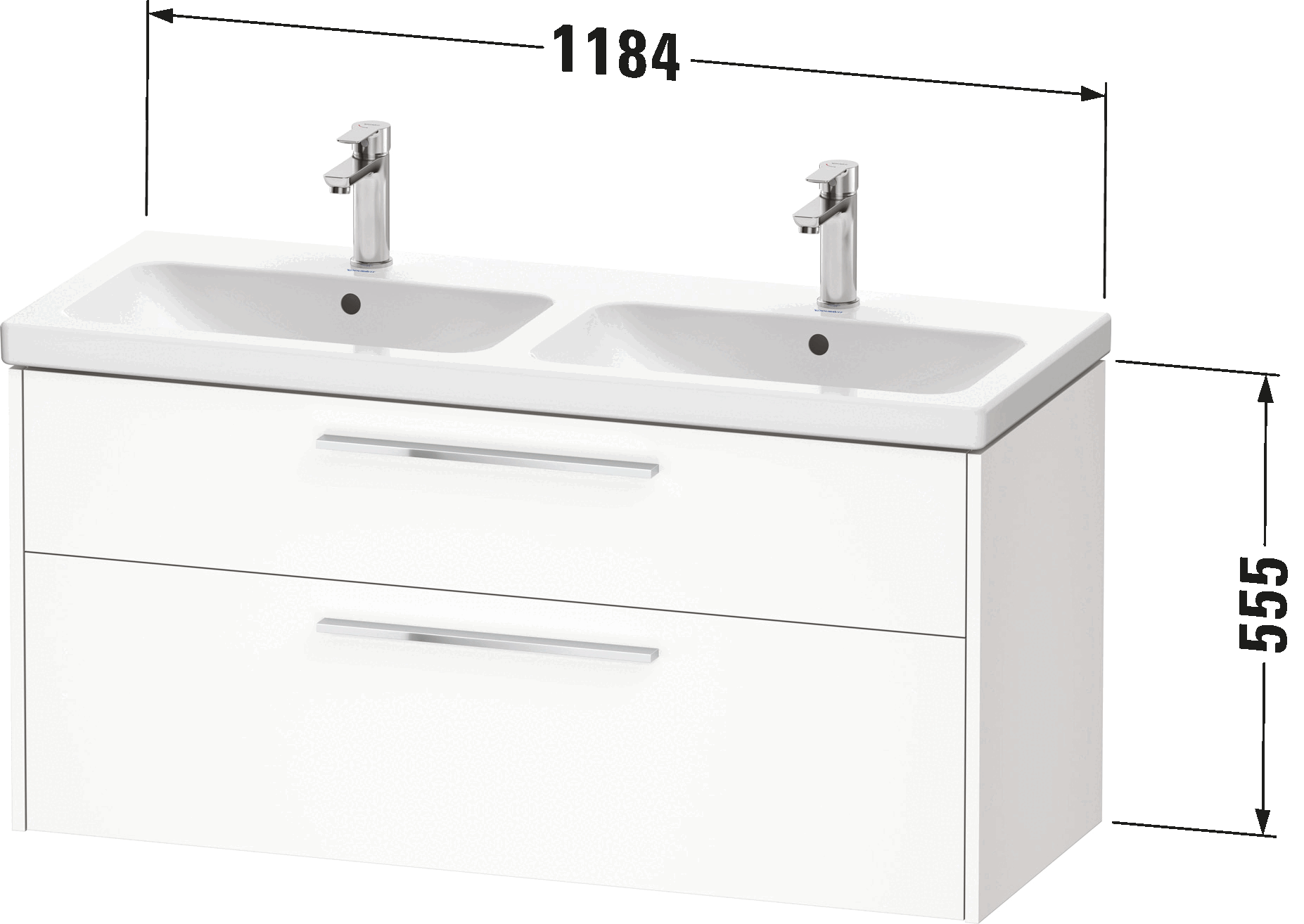 Vanity unit wall-mounted, DC4674