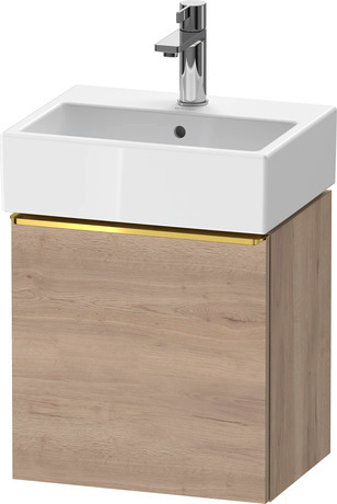 Vanity unit wall-mounted, DE4217R34550000 Marbled Oak Matt, Decor, Handle Gold