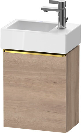 Vanity unit wall-mounted, DE4218R34550000 Marbled Oak Matt, Decor, Handle Gold