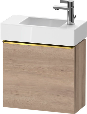 Vanity unit wall-mounted, DE4219R34550000 Marbled Oak Matt, Decor, Handle Gold