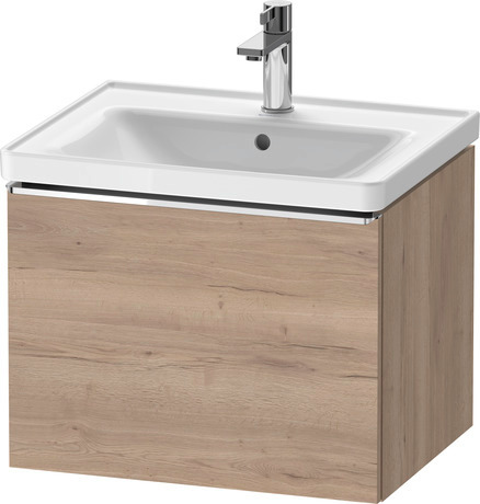 Vanity unit wall-mounted, DE4249010550000 Marbled Oak Matt, Decor, Handle Chrome