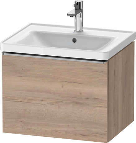 Vanity unit wall-mounted, DE4249070550000 Marbled Oak Matt, Decor, Handle Stainless steel