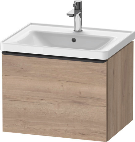 Vanity unit wall-mounted, DE42490BD550000 Marbled Oak Matt, Decor, Handle Diamond black