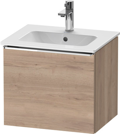 Vanity unit wall-mounted, DE4260010550000 Marbled Oak Matt, Decor, Handle Chrome