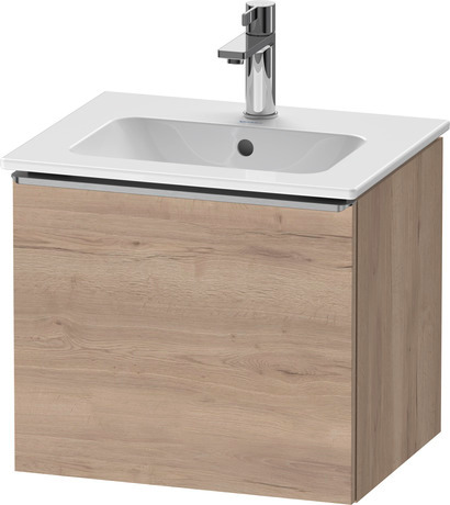 Vanity unit wall-mounted, DE4260070550000 Marbled Oak Matt, Decor, Handle Stainless steel