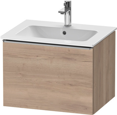 Vanity unit wall-mounted, DE4261070550000 Marbled Oak Matt, Decor, Handle Stainless steel