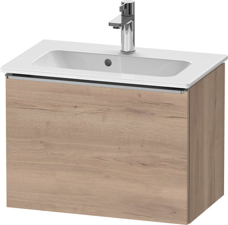 Vanity unit wall-mounted, DE4268070550000 Marbled Oak Matt, Decor, Handle Stainless steel