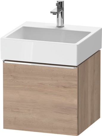 Vanity unit wall-mounted, DE4270010550000 Marbled Oak Matt, Decor, Handle Chrome