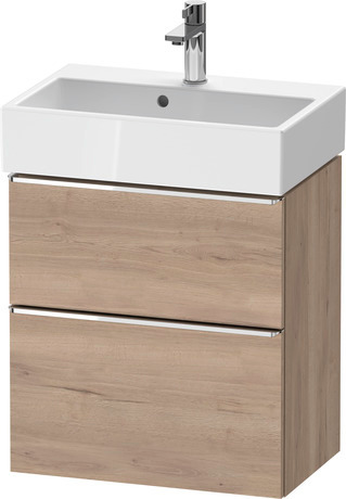 Vanity unit wall-mounted, DE4329010550000 Marbled Oak Matt, Decor, Handle Chrome