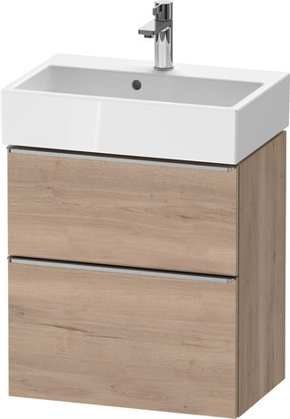 Vanity unit wall-mounted, DE4329070550000 Marbled Oak Matt, Decor, Handle Stainless steel